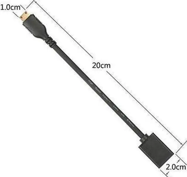 Alt view image 2 of 4 - Mini HDMI to HDMI Adapter Mini HDMI to HDMI Cable 4K×2K for DSLR CameraLaptop Camcorder Tablet and Graphics Video Card