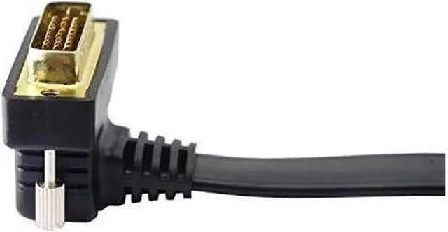 Alt view image 4 of 6 - DVI to HDMI HDMI to DVI Flat Cable DVI-D to HDMI Adapter Bi-Directional Right Angle Gold-Plated DVI(24+1) Monitor Cable for PC Laptop HDTV Porjecto (DVI-HDMI Male)