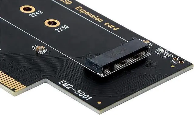 Alt view image 5 of 6 - NVME PCIe Adapter, M.2 NVME SSD to PCI Express 3.0 Host Controller Expansion Card with Low Profile Bracket,M.2 M-Key NVME to PCIe X4 Adapter for PC, Support 2230 2242 2260 2280