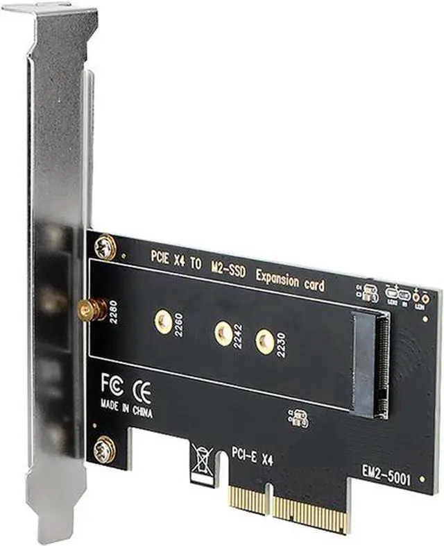 Alt view image 2 of 6 - NVME PCIe Adapter, M.2 NVME SSD to PCI Express 3.0 Host Controller Expansion Card with Low Profile Bracket,M.2 M-Key NVME to PCIe X4 Adapter for PC, Support 2230 2242 2260 2280