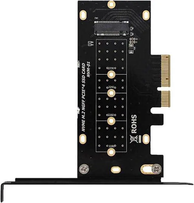Alt view image 3 of 5 - M.2 NVME SSD to PCIe x4 Card Converter,2230,2242,2260,2280 NVM Express PCI-e Adapter request x4,x8,x16 Slot w/PCI Cover Mounting Bracket