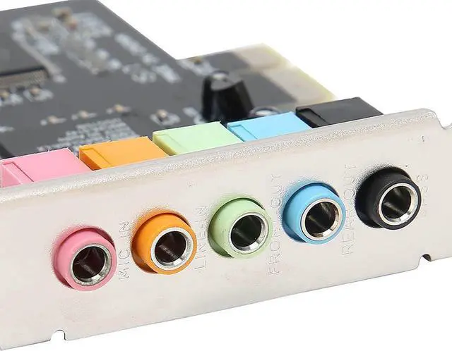 Alt view image 5 of 7 - PCIe Sound Card, Sound Card 6 Channels Stereo Desktop Audio Signal Conversion Hardware with Driver CD for Windows 7/Vista/XP 32/64bit