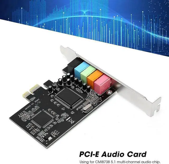 Alt view image 3 of 7 - PCIe Sound Card, Sound Card 6 Channels Stereo Desktop Audio Signal Conversion Hardware with Driver CD for Windows 7/Vista/XP 32/64bit