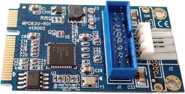 Alt view image 6 of 6 - Motherboard Mini PCI Express to Dual USB 3.0 20-pin Expansion Card Adapter,Mini PCIe PCI-e to 2 ports USB w/ Molex 4-pin Power