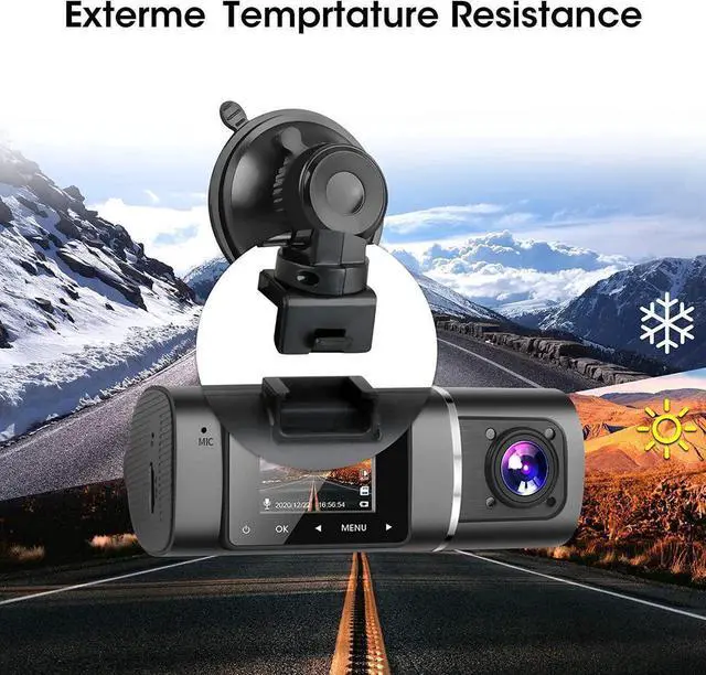 Alt view image 5 of 7 - Dual Dash Cam Hardwire Kit Included FHD 1080p+1080p Front Inside Cabin Car Camera Driving Recorder with Infrared Night Vision WDR G-Sensor Parking Monitor Loop Recording for Taxi Rideshare