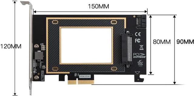 Alt view image 3 of 3 - PCIE Riser PCI Express X16 to U.2 SFF8639 Adapter NVMe SSD Expansion Card U.2 SAS SSD SATA 7+15 SSD 2.5-Inch Solid State