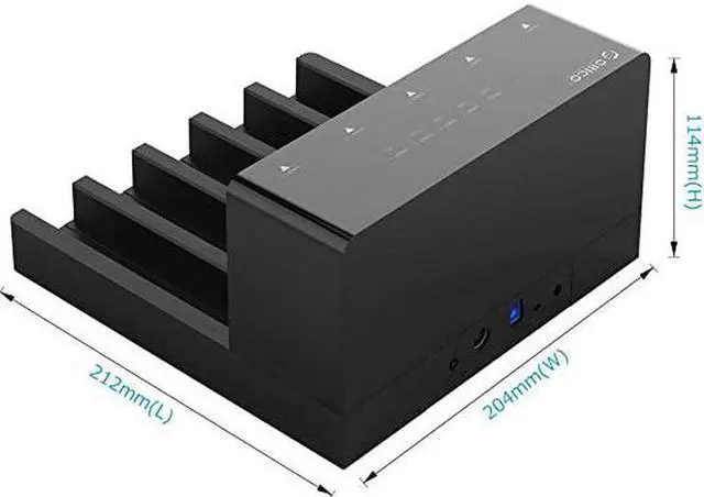 Alt view image 7 of 7 - USB 30 to SATA External Hard Drive 5 Bay Docking Station with Duplicator Offline Clone Function for 25 or 35in HDD SSD Support 5X 10 TB