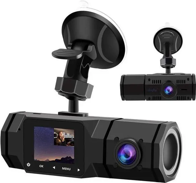 Main image of Upgraded Dual Dash Cam, FHD 1080P Front and Interior Dual Dash Cameras IR Night Vision Dashcam for Car/ Taxi Loop-Recording, G-Sensor& Parking Mode