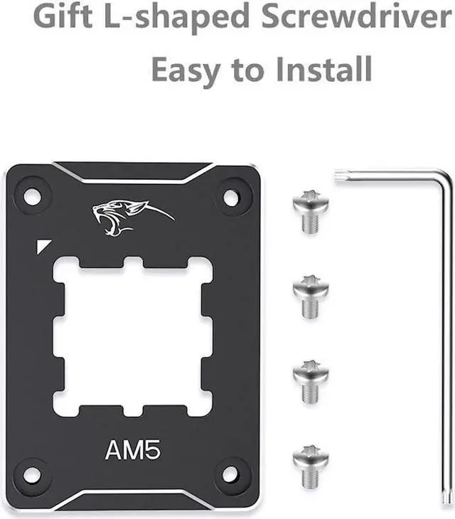 Alt view image 3 of 6 - CPU Contact Frame Anti-Bending Buckle for AMD AM5 Aluminum Corrector Bracket Holder,AM5 Full-fit Fixed Non-Marking Mounter Fixing Frame, CPU Cooler Standard for X670 B650,Black