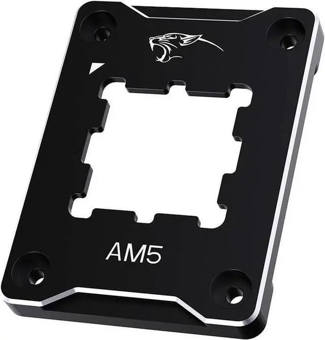 Alt view image 2 of 6 - CPU Contact Frame Anti-Bending Buckle for AMD AM5 Aluminum Corrector Bracket Holder,AM5 Full-fit Fixed Non-Marking Mounter Fixing Frame, CPU Cooler Standard for X670 B650,Black
