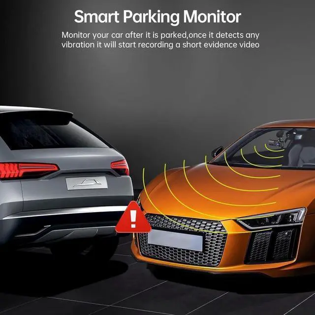 Alt view image 5 of 5 - Dual Dash Cam FHD 1080P Front and Inside Dash Camera with 64GB SD Card Infrared Night Vision Car Camera with 1.5" LCD Display Parking Mode G-Sensor Loop Recording HDR