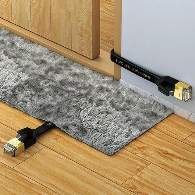 Alt view image 5 of 7 - Cat 7 Flat Ethernet Cable 10 Gigabit Computer Network Cord for Xbox PS4 Modem Router Networking Switch (White, 5M/16.4ft.)