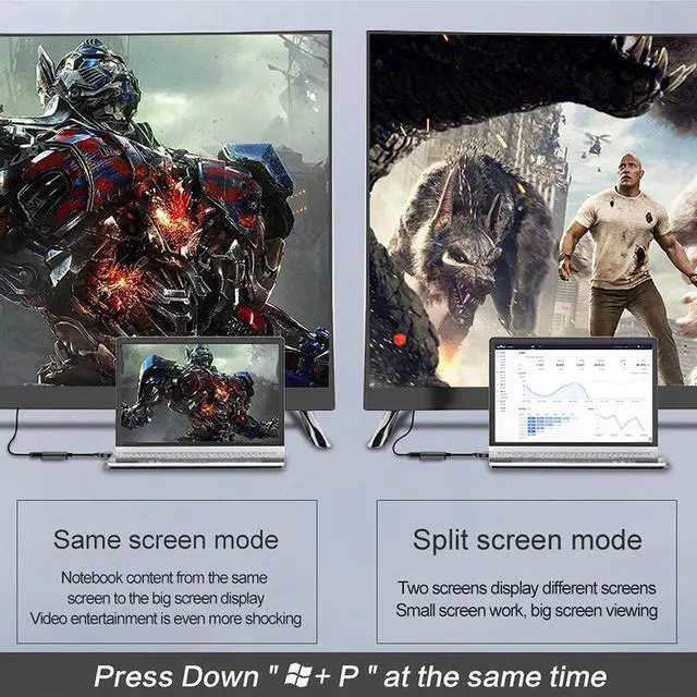 Alt view image 5 of 6 - USB 3.0 to HDMI Adapter, 1080P Multi-Display Video Converter for Laptop PC Desktop to Monitor Projector TV.
