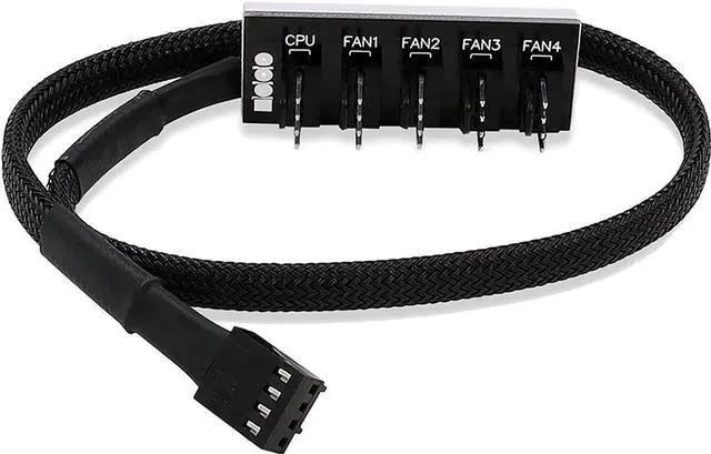 Main image of 4-Pin PWM PC Fan Hub Power Supply Cable 1 to 5 Way Splitter PC Motherboard Case Fan Power Extension Cable Cord for ATX Computer Case 4-Pin and 3-Pin Cooling Fans
