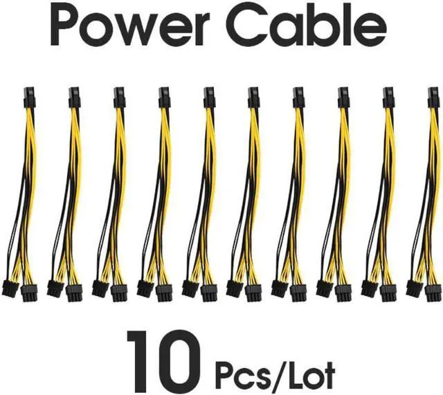 Main image of 10 Pcs 8 Pin PCI-e To 8 Pin (6+2) PCI-e (Female To Male) GPU Power Cable 260mm For graphics card mining motherboard