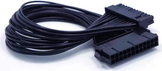 Alt view image 4 of 5 - ATX 24 Pin Motherboard Power Extension Cable 12.6 Inches / 32cm Internal PC PSU ATX 24 Pin Male to 24 Pin Female Extension Power Cable