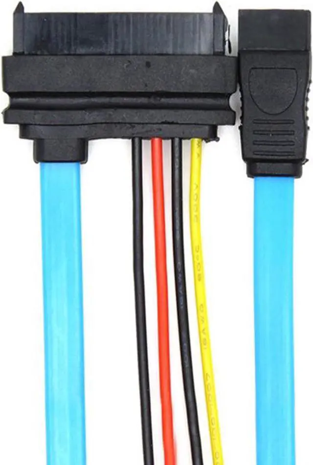 Alt view image 3 of 5 - 70CM Internal SAS 29-Pin SFF-8482 to 7-pin SATA Data Cable with 15CM Molex 4-pin LP4 Power Cable