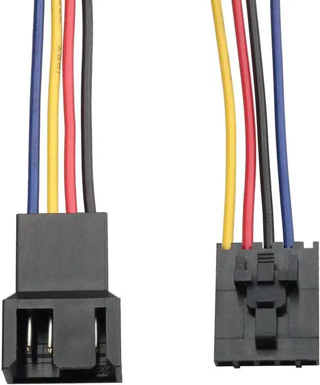 Alt view image 2 of 4 - Fan Adapter Cable 4PCS 17.5cm/6.89inch 5 Pin to 4 Pin Fan Connector Converter Jack CPU Cooling Fan Extension Cable Wire