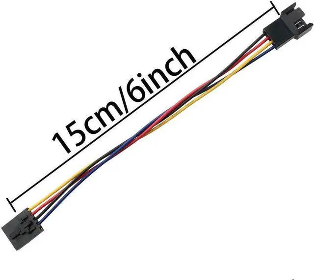 Alt view image 4 of 4 - Fan Adapter Cable 4PCS 17.5cm/6.89inch 5 Pin to 4 Pin Fan Connector Converter Jack CPU Cooling Fan Extension Cable Wire