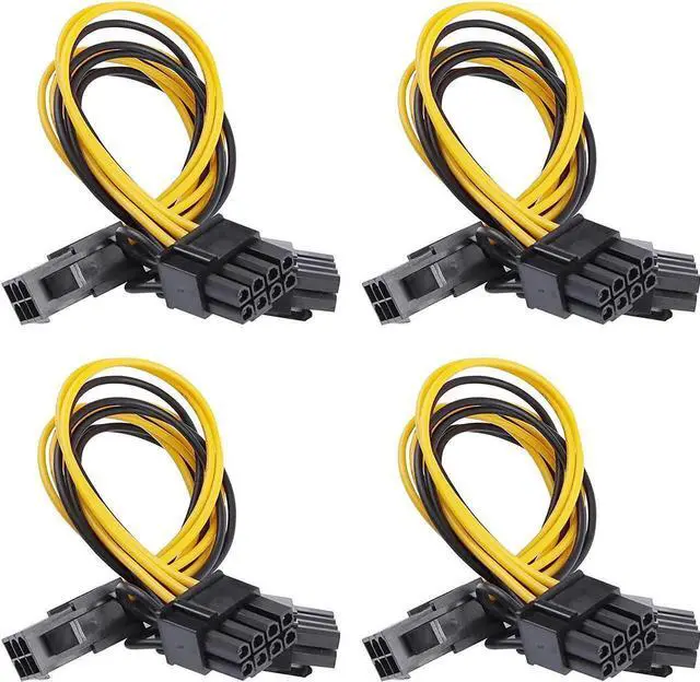 Main image of 6 Pin PCIe - 2 x PCIe 8 (6+2) Pin 6PIN to Dual 8PIN Graphics Card PCI-e Express VGA Splitter Power Extension Cable (4 Pieces)