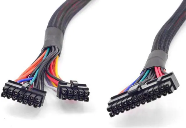Alt view image 4 of 4 - (25-Inch) 24(20+4) Pin ATX to 14-Pin + 10-Pin Power Supply Cable 18AWG for C.orsair HXi Series