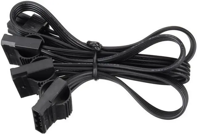 Alt view image 2 of 6 - 6Pin Male 1 to 3 IDE Female Power Supply Splitter Extension Cable for Molex 4Pin Port Multiplier