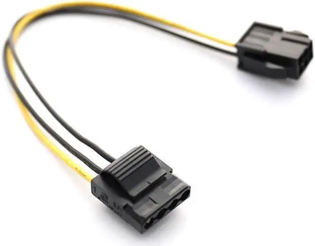 Alt view image 4 of 4 - 1pc Molex To PCI-E Power Adapter IDE 4Pin 4 Pin Female to 6 Pin Female 6Pin Graphics Video Card Converter Cable