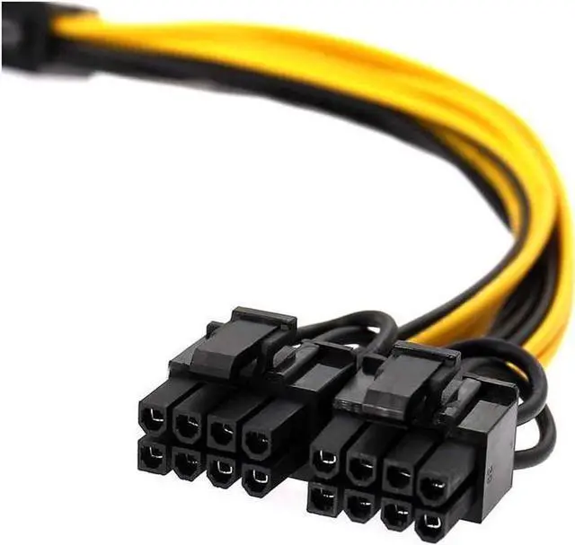 Alt view image 3 of 3 - 8 inch EPS CPU 8Pin to 2 x Video Card PCIe 8pin(6+2) PCI-E Power Splitter Cable for GPU Power Supply,Dual PCIe 8pin Ethereum Mining Video Card to PSU Power Cable