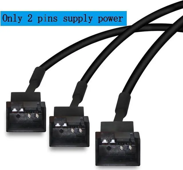 Alt view image 3 of 7 - 35cm 5.5x2.1mm DC Plug to 3 x 3 Pin or 4 Pin Computer PC Case Fan Power Splitter Adapter Cable