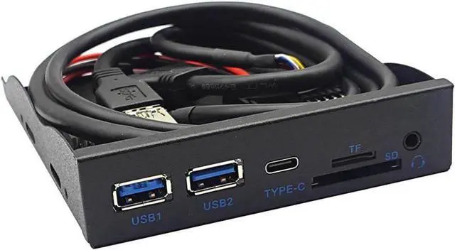 Main image of USB 3.2 GEN1 5Gbps Type C & 2 x USB-A Hub 3.5 Front Panel USB 3.0 SD/Micro SD/TF 3.5" Internal Card Reader with 4-Pole 3.5mm HD-Audio for 3.5 inch Floppy Disk Bay