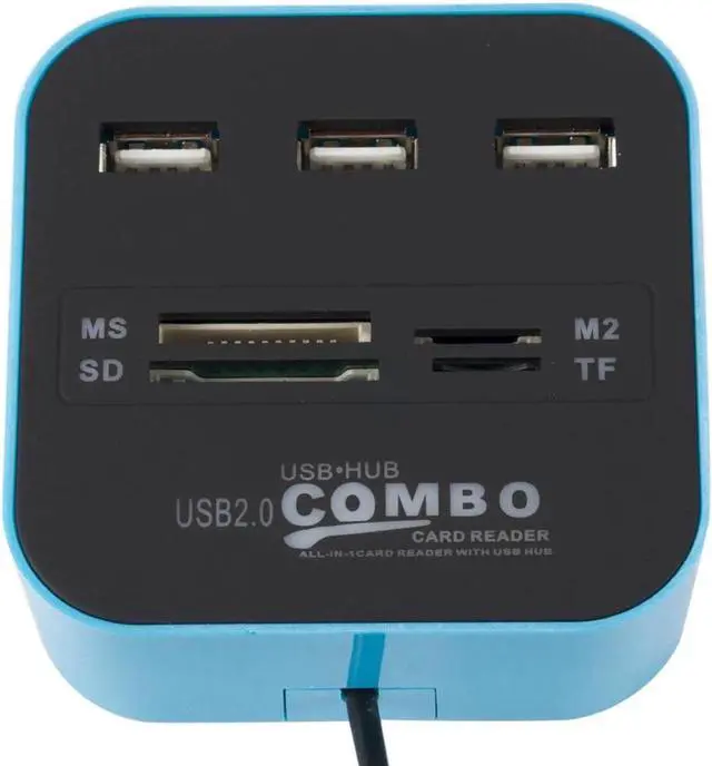 Alt view image 2 of 5 - Speed USB 2.0 Hub 3 Ports With Card Reader Mini Hub USB Combo All in One USB 2.0 Interface Transmission Up To 480 Mbps
