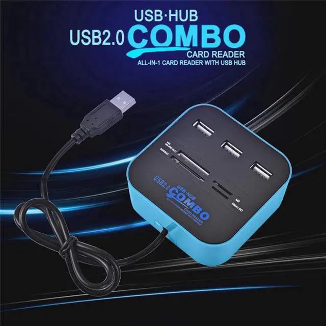 Alt view image 4 of 5 - Speed USB 2.0 Hub 3 Ports With Card Reader Mini Hub USB Combo All in One USB 2.0 Interface Transmission Up To 480 Mbps