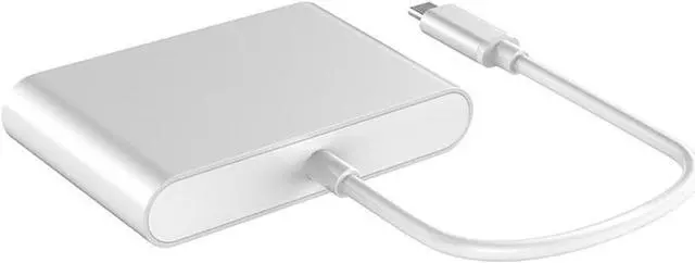 Alt view image 2 of 7 - 3-in-1 USB Type-C to USB-C DP Charging + VGA 1080p +USB 3.0 Port Multiport Adapter Converter (DP Alt Mode) for Macbook/MacBook Pro/Chromebook Pixel/XPS 13/Yoga 920/Samsung S9