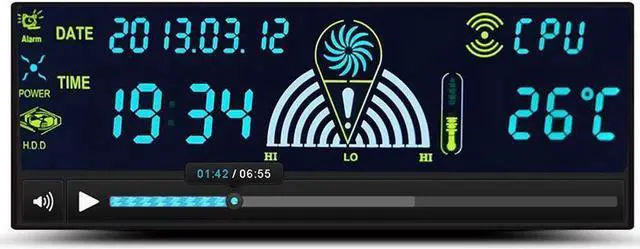 Alt view image 2 of 7 - Computer 5.25" Front Panel Bay 3 Channel automatic temperature CPU Case fan speed controller w/ HDD PC Temp Sensor LED Display