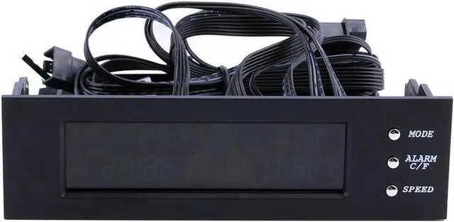 Alt view image 3 of 7 - Computer 5.25" Front Panel Bay 3 Channel automatic temperature CPU Case fan speed controller w/ HDD PC Temp Sensor LED Display