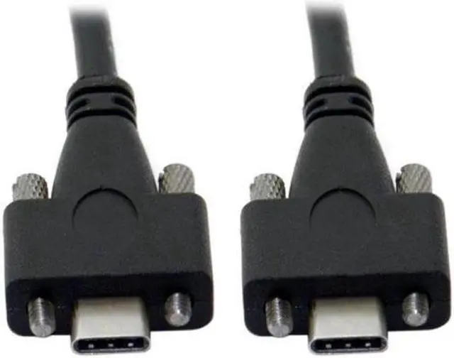 Alt view image 6 of 6 - USB 3.1 Type-C Dual M2 Screws Locking to Locking USB-C 10Gbps Data Cable Panel Mount Type 6.6 ft.
