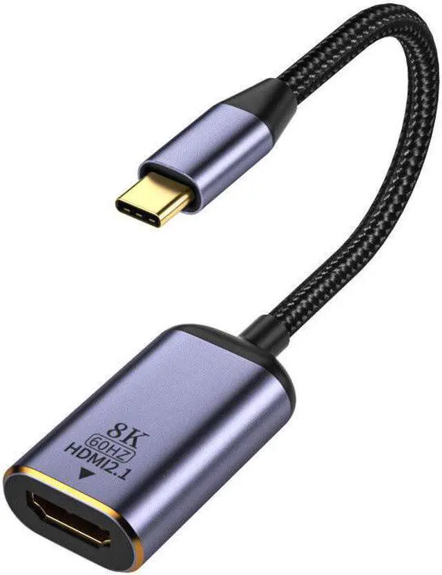 Alt view image 2 of 7 - USB4 USB-C Type-C Source to Female HDMI 2.0 Cable Display 8K 60HZ UHD 4K HDMI Male Monitor