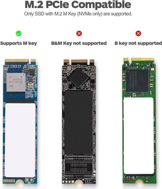 Alt view image 4 of 7 - NVME to USB Adapter M.2 NVME Hard Drive USB3.1 Gen2 10Gbps USB to NVME PCI-E Converter Reader M Key Support UASP for 2280 2260 2242 2230 SSD (Only for M.2 NVME)