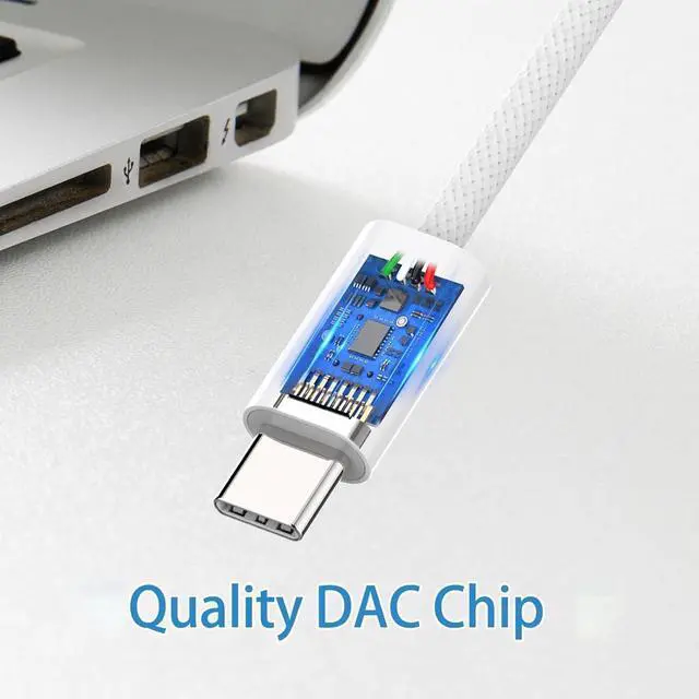 Alt view image 5 of 7 - USB C to Lightning Audio Adapter USB C Male to Female Lightning 100W Fast Charing/Data/Music/Phone Call Compatitable with /Phone 15/15 Plus/15 Pro/15 Pro Max/i-Pad