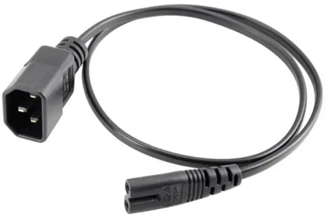 Main image of IEC 320 C14 to C7 Extension Power Cord ,IEC C13 to C7 Exchanger Cord,IEC 3P Male to 2P Female Power Extension Cable,1m/3ft