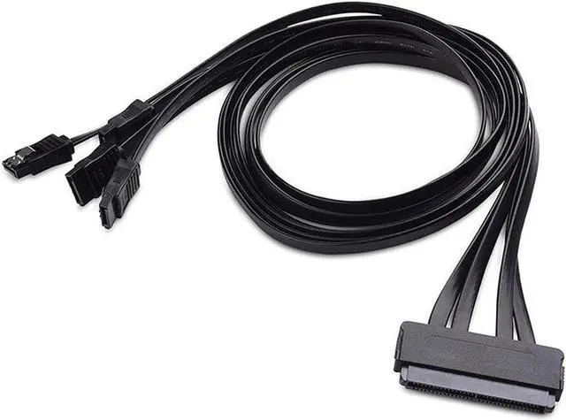 Main image of Internal SCSI SAS SFF-8484 Host to 4 x SATA Target,SAS Controller to SATA Device,SAS 32 pin to SATA Breakout Adapter Converter Cable -1.64ft