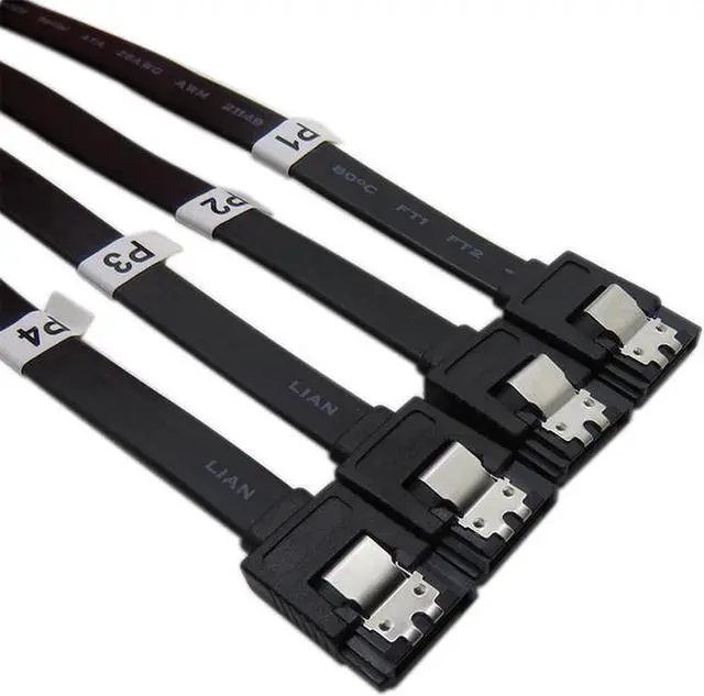 Alt view image 3 of 5 - Internal SCSI SAS SFF-8484 Host to 4 x SATA Target,SAS Controller to SATA Device,SAS 32 pin to SATA Breakout Adapter Converter Cable -1.64ft