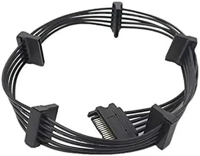 Alt view image 2 of 5 - 15 PIN Sata Power Splitter(2Packs) 15 Pin Sata to 5 Sata Power Splitter Adapter Cable- 21 Inches
