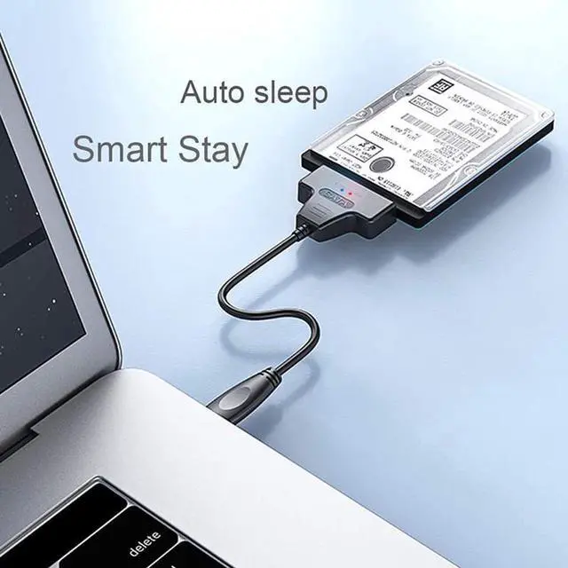 Alt view image 7 of 7 - Upgraded SATA to USB Cable, USB 3.0 SATAIII Hard Drive Adapter Cable for 2.5 Inch SSD & HDD Support UASP (2 Pack)