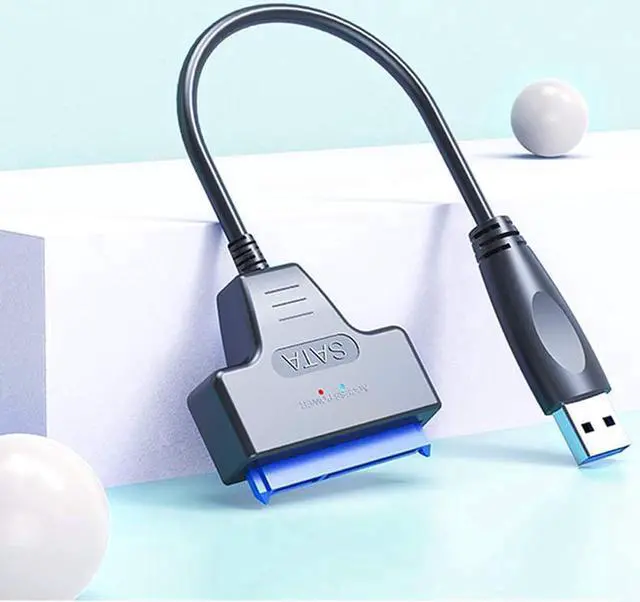 Alt view image 3 of 7 - Upgraded SATA to USB Cable, USB 3.0 SATAIII Hard Drive Adapter Cable for 2.5 Inch SSD & HDD Support UASP (2 Pack)