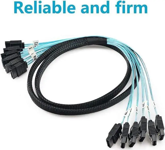 Alt view image 2 of 6 - High Speed 6Gbps 6pcs/Set Sata Cable SAS Cable for Server 1m