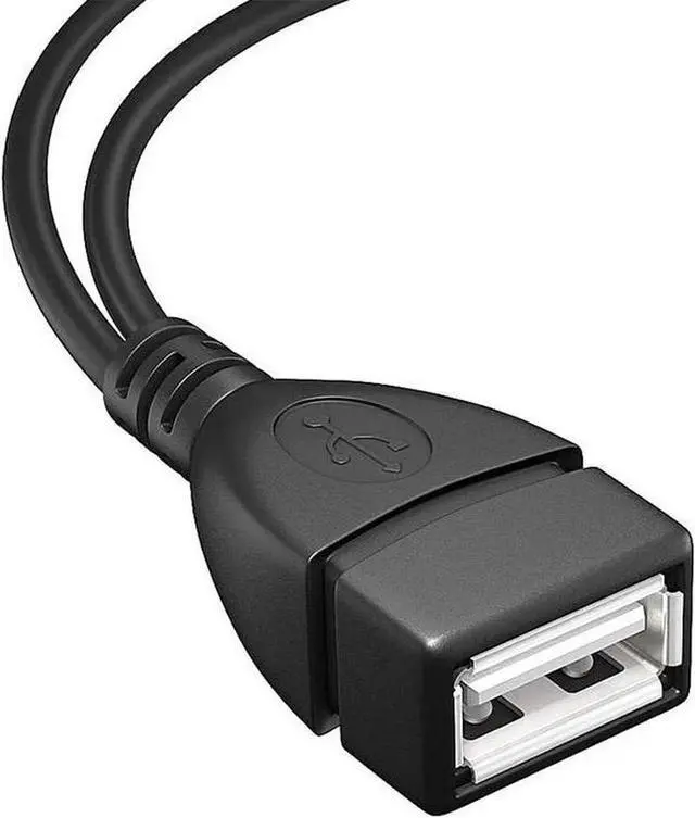 Alt view image 2 of 4 - USB OTG Adapter,2-in-1 Micro USB to Type A Female OTG Cord w/ External Micor-B Power Charging Port Y Splitter for Fire Stick,Android,2.5" SSD - 8 Inches,2 Pack