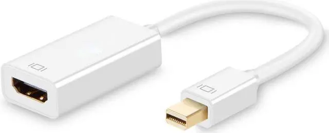 Main image of Mini DisplayPort (Thunderbolt 2) to HDMI Adapter with Support for 4K [Gold Plated] 4K Thunderbolt to HDMI Converter Male to Female Adaptor for MacBook Air, iMac, MacBook Pro,Surface Dock- White