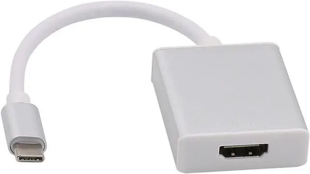 Alt view image 2 of 4 - USB C TO HDMI Adapter - USB 3.1 Type C (USB-C) to HDMI 4K2K@30Hz Adapter (Thunderbolt 3), DP Alt Mode Converter w/ Aluminium Case for 2017 MacBook Pro/Samsung Galaxy S8 - Silver