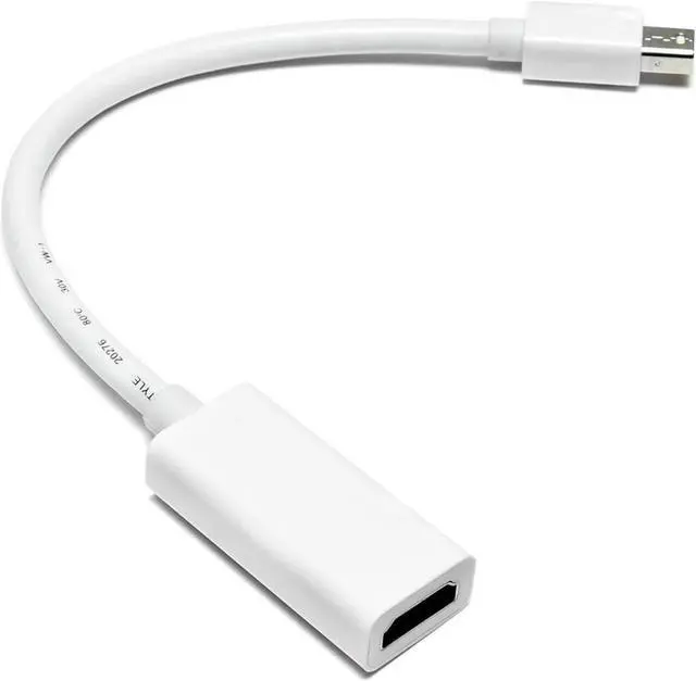 Alt view image 2 of 4 - Thunderbolt Mini DisplayPort to HDMI-compatible Passive Converter - Mini DP to HDMI-compatible Adapter - 1920x1080p - MDP to HDMI-compatible -White